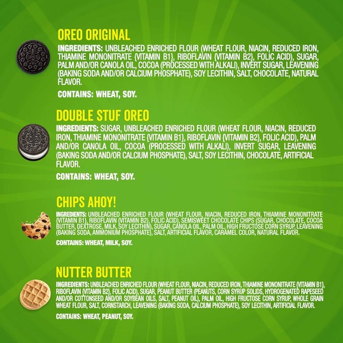  Nabisco Variety Pack (NABJF) OREO Cookies, CHIPS AHOY Cookies and Nutter Butter Cookies Variety Pack, 12 King Size Packs
