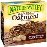 Nature Valley Soft-Baked Oatmeal Squares, Banana Bread and Dark Chocolate, 6 Count