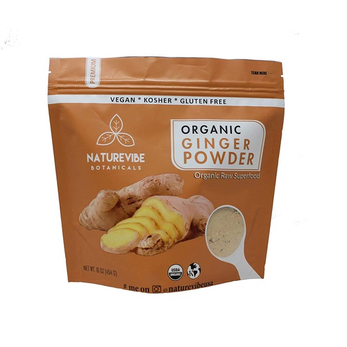  Naturevibe Botanicals Organic Ginger Root Powder-2 lbs (2 pack of 1lbs each), Zingiber officinale Roscoe | Non-GMO verified, Gluten Free and Keto Friendly [Packaging may Vary]