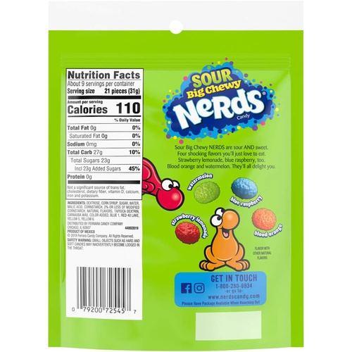  Nerds Sour Big Chewy Candy, 10 Ounce, Pack of 1