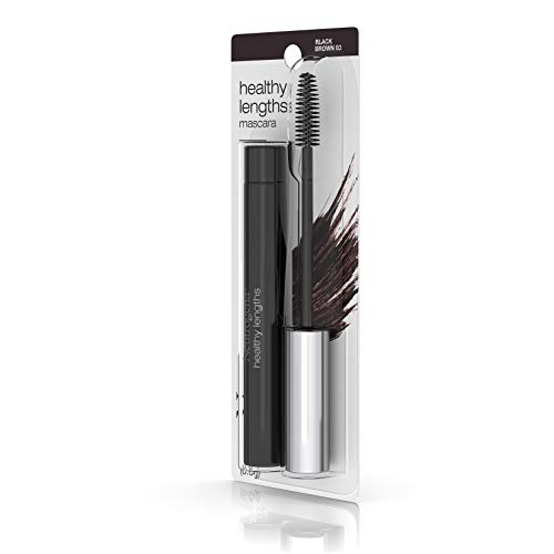  Neutrogena Healthy Lengths Mascara for Stronger, Longer Lashes, Clump-, Smudge- and Flake-Free Mascara with Olive Oil, Vitamin E and Rice Protein, Black/Brown 03,.21 oz