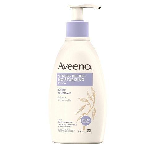  Neutrogena Aveeno Stress Relief Moisturizing Body Lotion with Lavender, Natural Oatmeal and Chamomile & Ylang-Ylang Essential Oils to Calm & Relax, 12 fl. oz