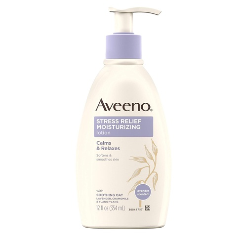  Neutrogena Aveeno Stress Relief Moisturizing Body Lotion with Lavender, Natural Oatmeal and Chamomile & Ylang-Ylang Essential Oils to Calm & Relax, 12 fl. oz