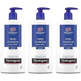 Neutrogena Deep Moisture Body Lotion for Dry Skin, Norwegian Formula, 24 Hour Moisture, 13.5 Ounce (Pack of 3)