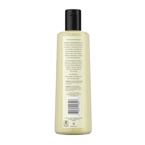  Neutrogena Lightweight Body Oil for Dry Skin, Sheer Body Moisturizer in Light Sesame Formula, 16 fl. oz