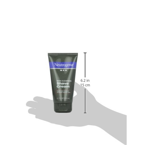  Neutrogena Men Skin Clearing Shave Cream, Oil-Free Shaving Cream to Help Prevent Razor Bumps & Ingrown Hairs, 5.1 fl. oz (Pack of 6)
