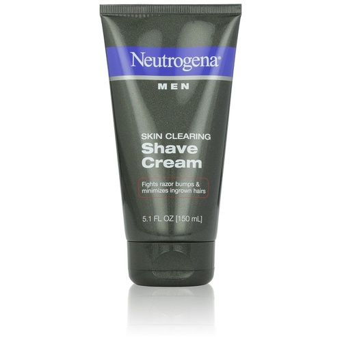  Neutrogena Men Skin Clearing Shave Cream, Oil-Free Shaving Cream to Help Prevent Razor Bumps & Ingrown Hairs, 5.1 fl. oz (Pack of 6)