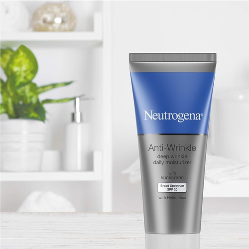  Neutrogena Ageless Intensives Anti-Wrinkle Retinol Cream, Daily Wrinkle Moisturizer with SPF 20 Sunscreen, Retinol and Hyaluronic Acid 1.4 oz