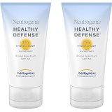 Neutrogena Healthy Defense Daily Moisturizer with SPF 50 and Vitamin E, Lightweight Face Lotion with SPF 50 Sunscreen and Antioxidants, Vitamin C & Vitamin E, 1.7 fl. oz (Pack of 2
