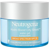 Neutrogena Hydro Boost City Shield Water Gel with Hydrating Hyaluronic Acid, Facial Moisturizer with Broad Spectrum SPF 25 Sunscreen, Oil-Free, Alcohol-Free, Non-Comedogenic, 1.7 o