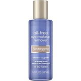 Neutrogena Oil-Free Liquid Eye Makeup Remover, Residue-Free, Non-Greasy, Gentle & Skin-Soothing Makeup Remover Solution with Aloe & Cucumber Extract for Waterproof Mascara, 5.5 fl.