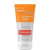 Neutrogena Rapid Clear Oil-Eliminating Foaming Facial Cleanser For Oily and Acne-Prone Skin, Removes Pore-Clogging Dirt and Controls Shine, Oil-Free and Non-Comedogenic, 6 fl. oz