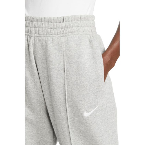 나이키 Nike Sportswear Essential Fleece Pants_DARK GREY HEATHER/ WHITE