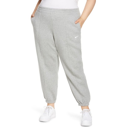 나이키 Nike Sportswear Fleece Sweatpants_DARK GREY HEATHER/ WHITE
