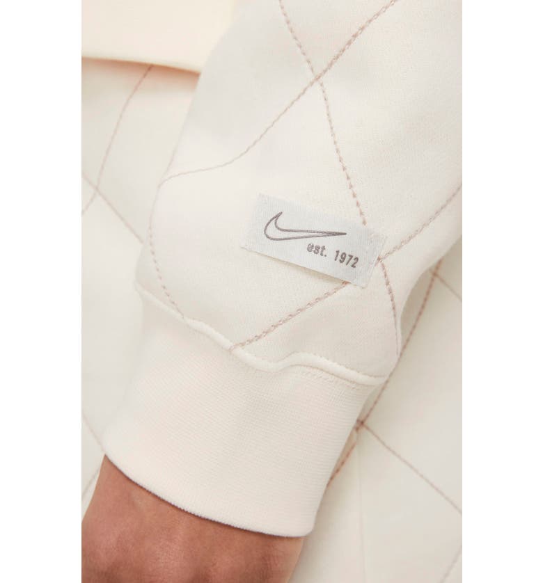 나이키 Nike Sportswear Quilted Fleece Sweatshirt_PALE IVORY/ APRICOT