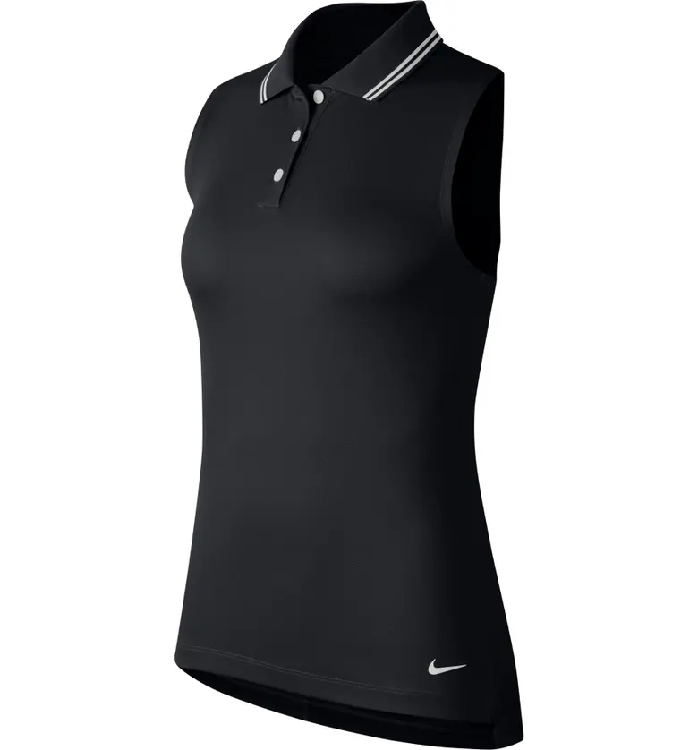 나이키 Nike Golf Victory Dri-FIT Sleeveless Polo_BLACK/ WHITE/ WHITE