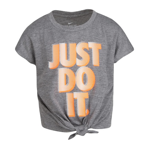 나이키 Nike Kids Front Tie Just Do It Graphic T-Shirt (Little Kids)
