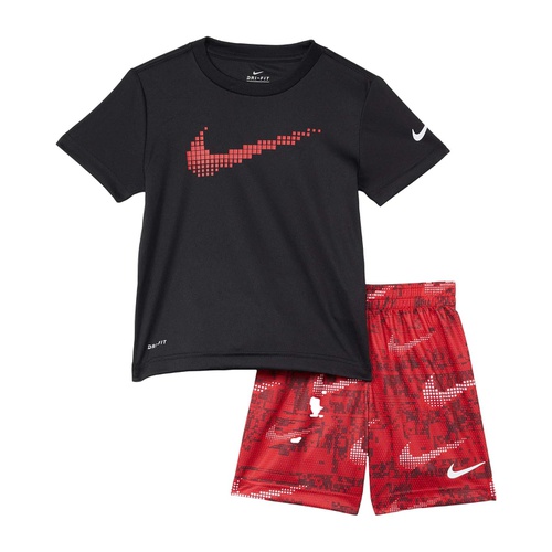 나이키 Nike Kids Dri-FIT Dominate Graphic T-Shirt and Shorts Two-Piece Set (Toddler)