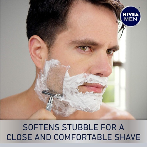  NIVEA Men Sensitive Shaving Foam - Soothes Sensitive Skin From Shave Irritation - 7 oz. Can (Pack of 6)