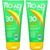 No-Ad Suntan NO-AD Oil-Free Face Lotion SPF 30 6 oz (Pack of 2)