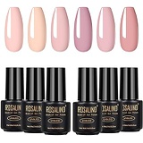 Nonbranded Gel Nail Polish Set Nude Serises Colection 2021 Daily Colour 7ML 6 Bottles Soak Off Nail Gel Polish with Gift Box, UV LED Lamp Required for Nail Slaon Home Manicure Gel Nail Kit (n