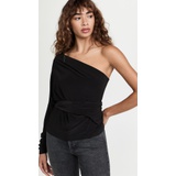 Norma Kamali Drop Shoulder All In One Cropped Top