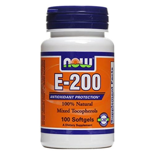  Now Foods Vitamin E-200 IU 100 Softgels (Pack of 2)