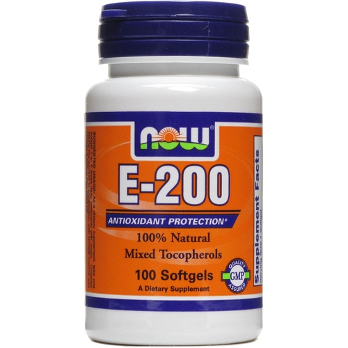  Now Foods Vitamin E-200 IU 100 Softgels (Pack of 2)