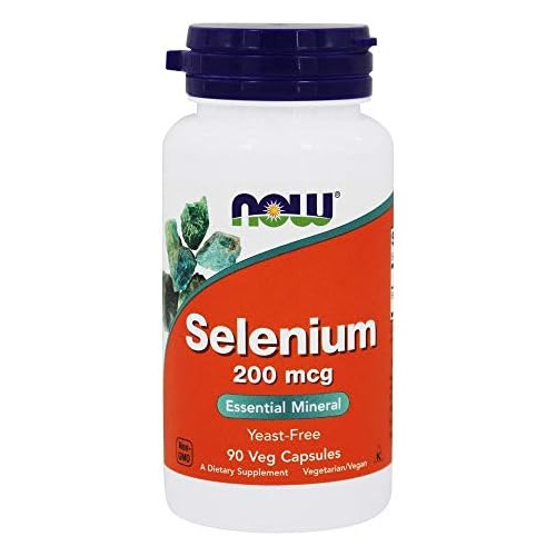  Now Foods Selenium 200 mcg Yeast Free 90 Capsules (Pack of 2)