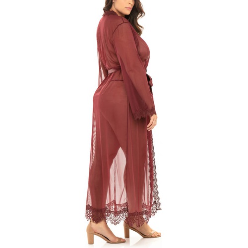  Oh La La Cheri Provence Long Robe & Thong Set_RED