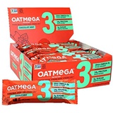 Oatmega Protein Bars, Chocolate Mint, Healthy Snacks Made with Omega-3 and Grass-Fed Whey Protein, Gluten Free Protein Bars, 1.8oz (12 Count)