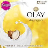 Olay Moisture Outlast Ultra Moisture Beauty Bar with Shea Butter , 3.17 Oz,Pack of 12
