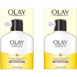 Face Moisturizer by Olay Complete Lotion All Day Face Moisturizer for Combination/Oily Skin with SPF 15, 6 Fl Oz (Pack of 2)