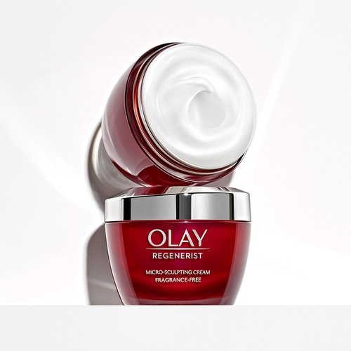  Olay Regenerist Micro-Sculpting Cream Face Moisturizer with Hyaluronic Acid & Vitamin B3+, Fragrance-Free, 1 .7 Oz + Whip Face Moisturizer Travel/Trial Size Gift Set, Fragrance-fre