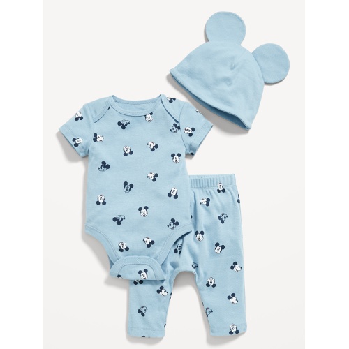 올드네이비 Unisex Disneyⓒ Mickey Mouse 3-Piece Bodysuit, Pants & Hat Layette for Baby