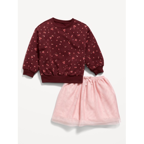 올드네이비 Crew-Neck Sweatshirt and Tulle Skirt Set for Toddler Girls