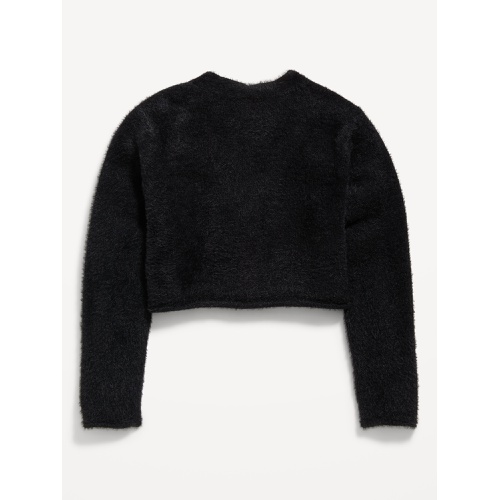 올드네이비 Cropped V-Neck Eyelash Cardigan Sweater for Girls