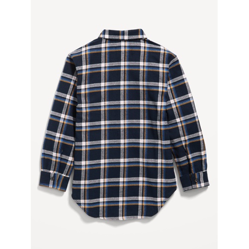 올드네이비 Cozy Long-Sleeve Button-Front Plaid Tunic Shirt for Girls