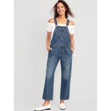 Slouchy Straight Ankle Jean Overalls Hot Deal
