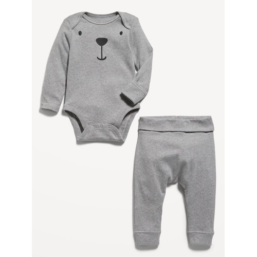 올드네이비 Unisex Striped Organic-Cotton Bodysuit & Pants Set for Baby Hot Deal