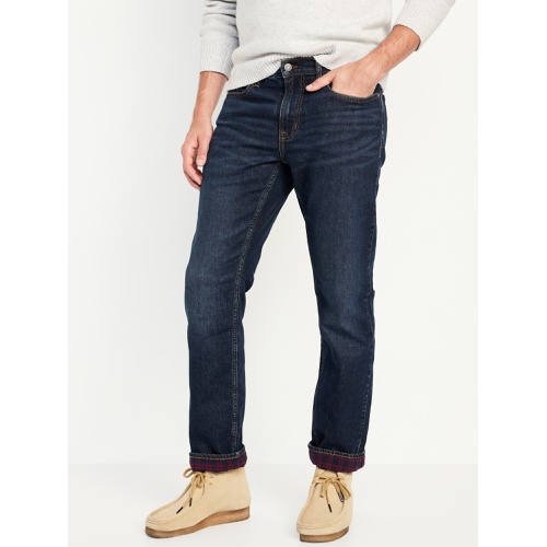 올드네이비 Straight Flannel-Lined Built-In Flex Jeans