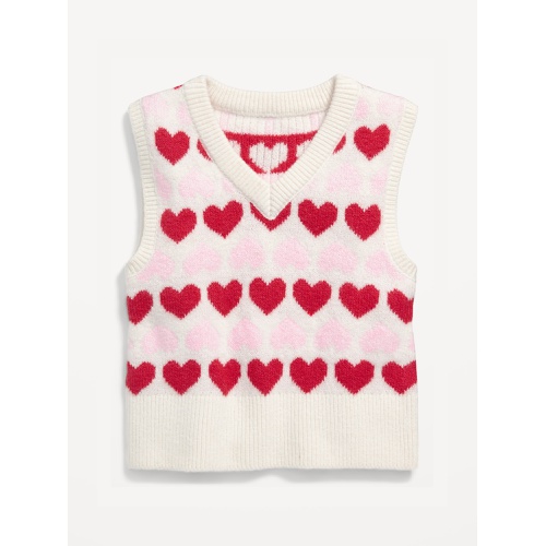 올드네이비 Heart-Print Jacquard Sweater Vest for Girls