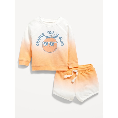 올드네이비 French Terry Graphic Sweatshirt and Shorts Set for Baby