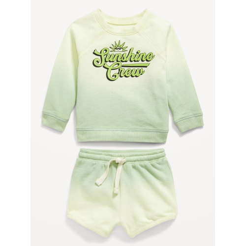 올드네이비 French Terry Graphic Sweatshirt and Shorts Set for Baby
