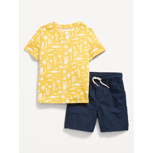 올드네이비 Printed Crew-Neck T-Shirt and Shorts Set for Toddler Boys Hot Deal