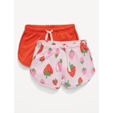 Functional Drawstring French Terry Pull-On Shorts for Toddler Girls Hot Deal