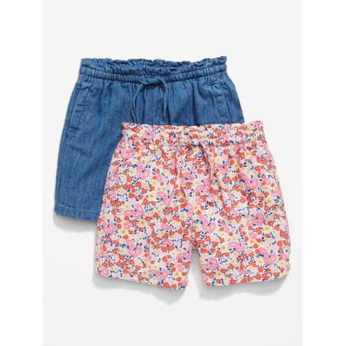 올드네이비 Linen-Blend Pull-On Shorts 2-Pack for Toddler Girls Hot Deal