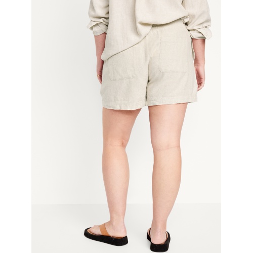 올드네이비 High-Waisted Linen-Blend Pull-On Shorts -- 3.5-inch inseam Hot Deal