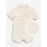 Textured Dobby Utility Pocket Romper for Baby Hot Deal