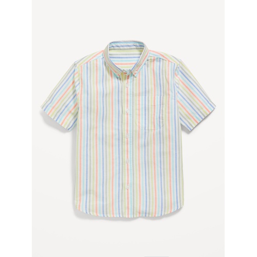 올드네이비 Printed Short-Sleeve Oxford Shirt for Boys